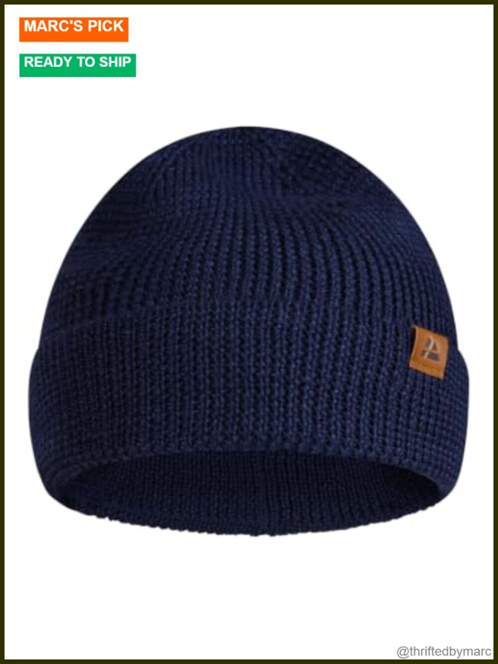 Merino Wool Beanie Warm Knit Winter Hat Unisex One Size